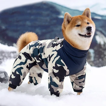 Žiemos Vandeniui prancūzų Buldogų Pet Jumpsuit Šiltas Kamšalu Šuo, darbo drabužiai, skirti Smulkaus ir Vidutinio Šunys Shiba Inu Corgi mascotas Drabužiai
